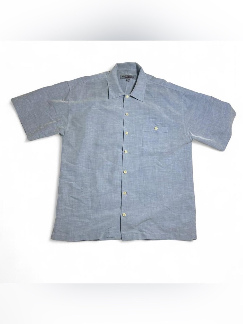 Vintage Y2K Quiksilver Silver Edition Shirt Mens M Blue Surf Skate Korea